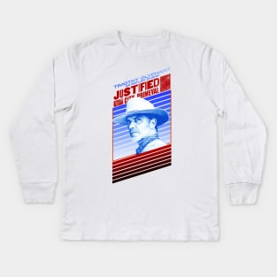 Justified: City Primeval Timothy Olyphant as Raylan Givens Kids Long Sleeve T-Shirt